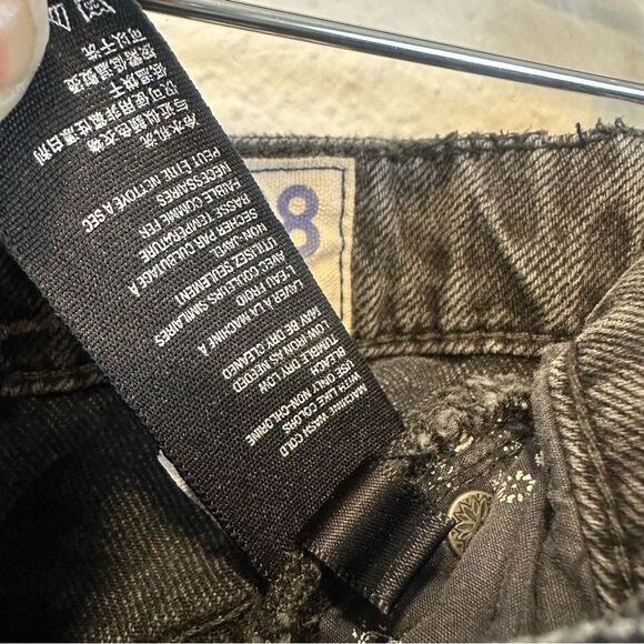 FP We The Free Maxi Denim Skirt Middle Slide Raw Hem Women’s 28 176 - Picture 2 of 3